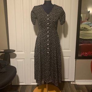 A- line Long Floral Dress